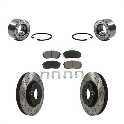 Wheel Bearing Drilled Slot Brake Rotor & Pad Front Kit For 2015-2016 Kia Soul EV