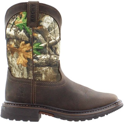 

Rocky Ride Flex 8-дюймовый водонепроницаемый квадратный носок Wellington Youth Boys Size 2 M Cas, Коричневый, Rocky Ride Flex 8 Inch Waterproof Square Toe Wellington Youth