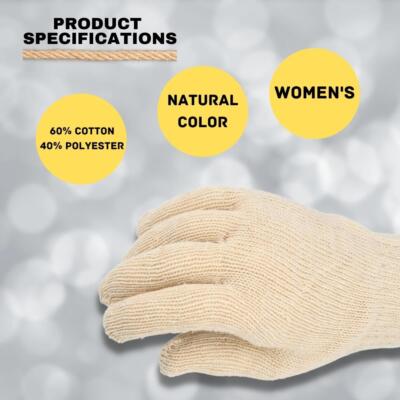 String Knit Cotton Gloves, Ambidextrous Industrial Work Gloves, Size: Men/Women