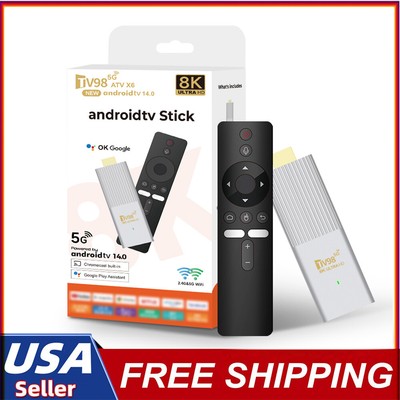 New Android 14 TV Box 2G+8GB Quad Core HD 8K HDMI WIFI BT5 2.4G 5G Media Player