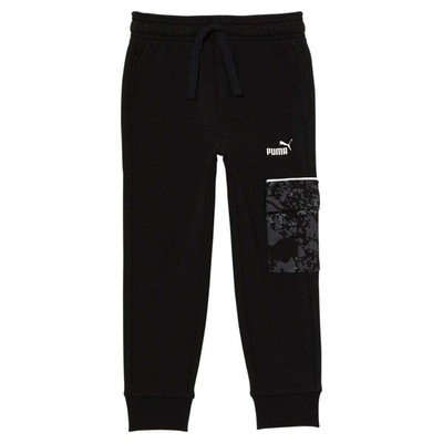 

Puma Camo Pack Ctn Fleece Jogger Boys Black Casual 858285-01, Черный, Puma Camo Pack Ctn Fleece Jogger