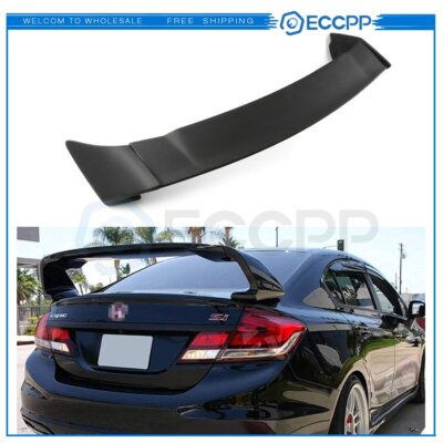 ABS Black Rear Trunk Spoiler Wing For 2012-2015 Honda Civic 4-DR MUG Style