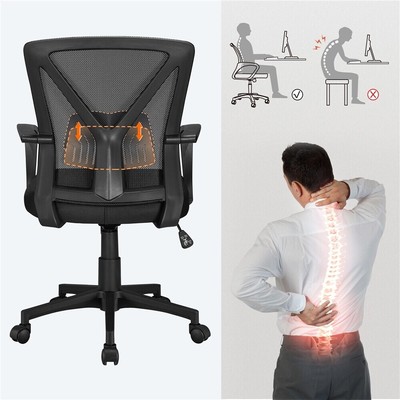 Yaheetech Adjustable Mesh Office Chair Mid Back Swivel