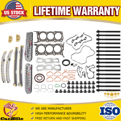 Head Gasket Bolt Set Timing Chain Fit 3.3L 3.5L 3.V6 Hyundai Kia Sorento/Sedona