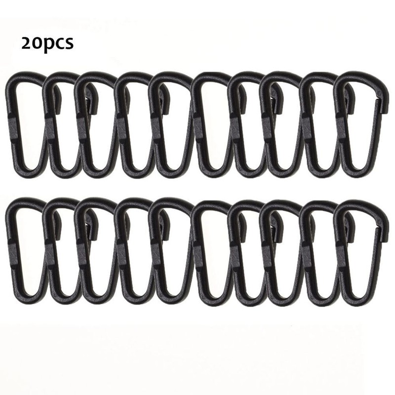 Buckles Black Outdoor Keychain D Carabiner Water Bottle Hooks Snap Clip