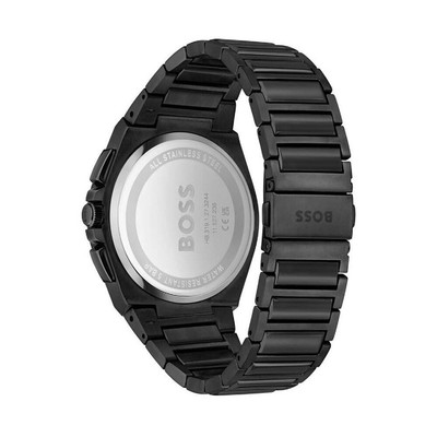 Pre-owned Hugo Boss Black Mens Chronograph Watch Steer 1514068