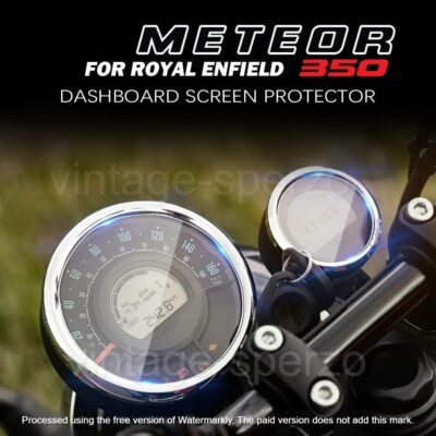 Fits Royal Enfield Meteor 350cc ''TEMPERED GLASS SCREEN PROTECTOR'' SpeedoMeter