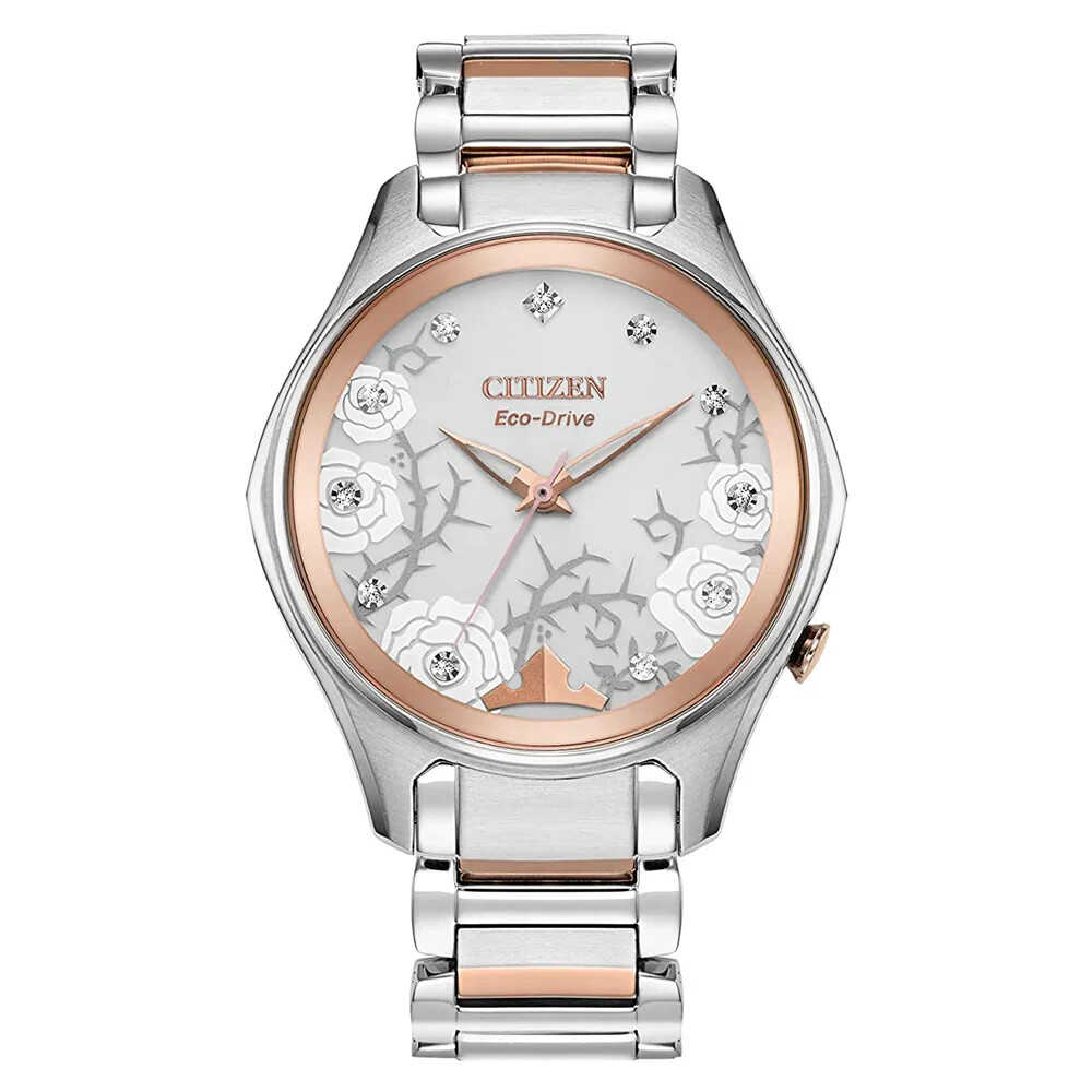 Pre-owned Citizen Em0594-53w 'sleeping Beauty' Aurora Disney Princess Diamond Women's Watch