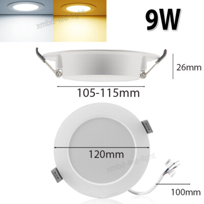 3W 6W 9W 12W 18W 24W Ultra-Thin LED Recessed Ceiling Panel down light Fixture US