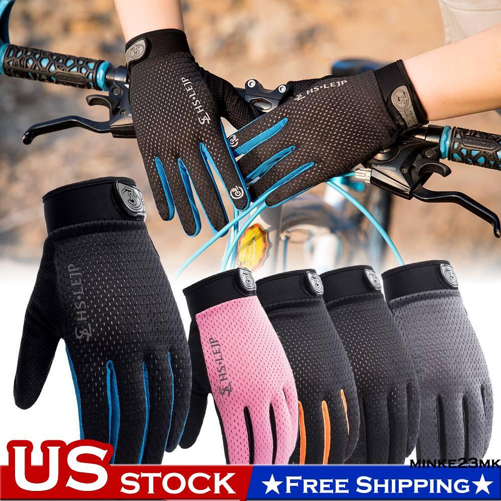 Road Mountain Bike Bicycle Cycling Full Finger Padded Gloves
