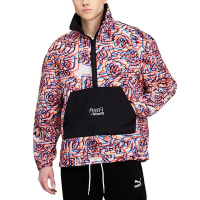 

Puma Anorak HalfZip Pullover X Mr Doodle Mens Size  Повседневная верхняя одежда 530648-02, Белый, Puma Anorak HalfZip Pullover X Mr Doodle