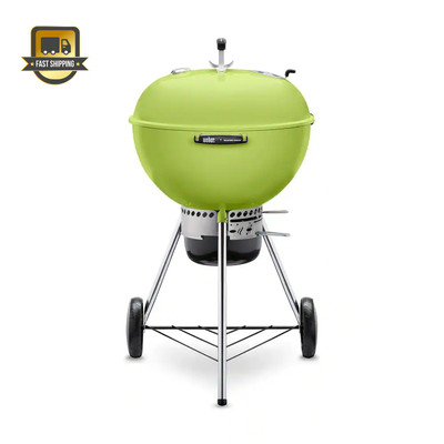 Master-Touch 22 In. Charcoal Grill in Spring Green with Built-In Thermometer