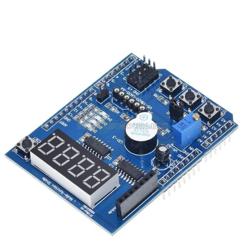 Multi-Function Shield With Buzzer Lm35 4led For Arduino Uno R3 Lenardo Mega2560