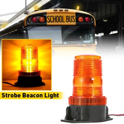 Amber 30LED Rotating Strobe Light Rooftop Flash Beacon Emergency Warning 12V-24V