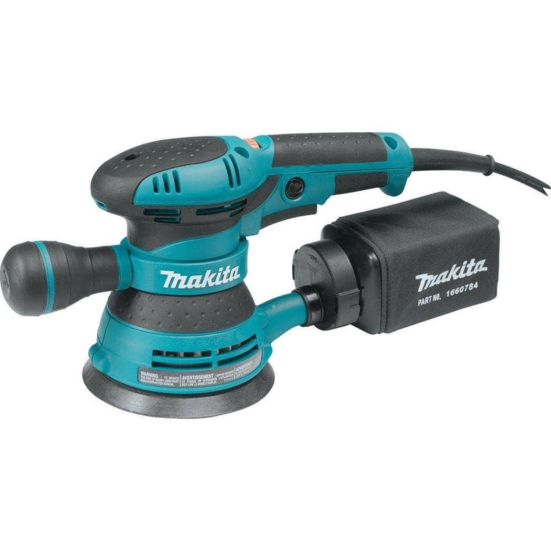 3 Amp 5 inch Corded Variable Speed Random Orbital Sander with Dust Bag Vacuum