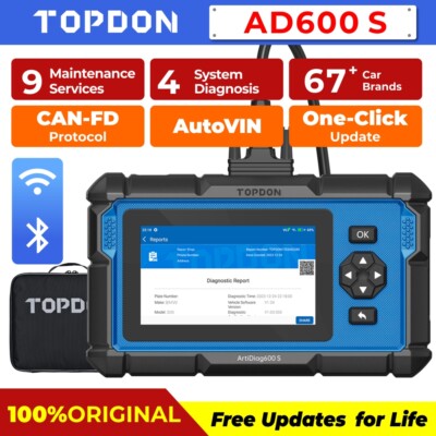 2025NEW! TOPDON AD600S+ PRO All System Scanner OBD Engine AT etc Diagnostic Tool