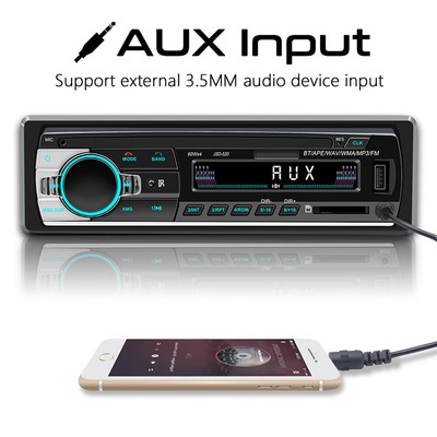 USB Mp3 Radio Player Bluetooth Car Stereo Audio In-Dash FM Aux Input Receiver