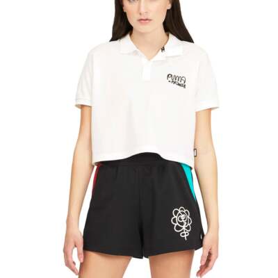 

Футболка Puma Mr Doodle X Short Sleeve Polo женская белая повседневная 530660-02, Белый