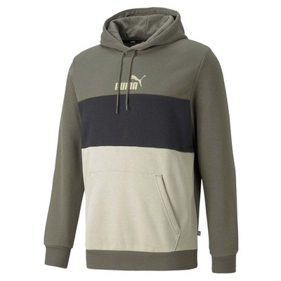 

Puma Essentials+ Colorblock Pullover Hoodie Mens Green Повседневная верхняя одежда 587917-4, Зеленый