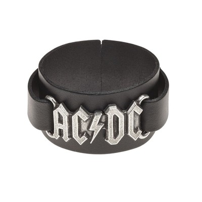 Alchemy Poker AC/DC: logo Leather Bracelet BRAND NEW