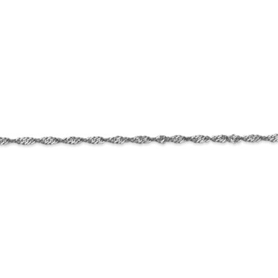 Pre-owned Superdealsforeverything Real 14kt White Gold 1.9mm Singapore Chain; 24 Inch; Lobster Clasp
