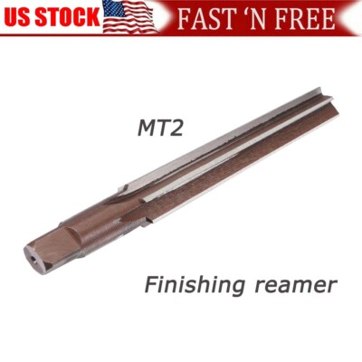 Alloy Steel MT2 Straight Shank Finish Cutter Morse Taper Reamer H8 6 Flute Tool