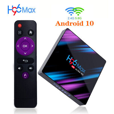 H96 MAX RK3318 Smart TV Box Android 10 4K Reproductor multimedia de Youtube CAJA