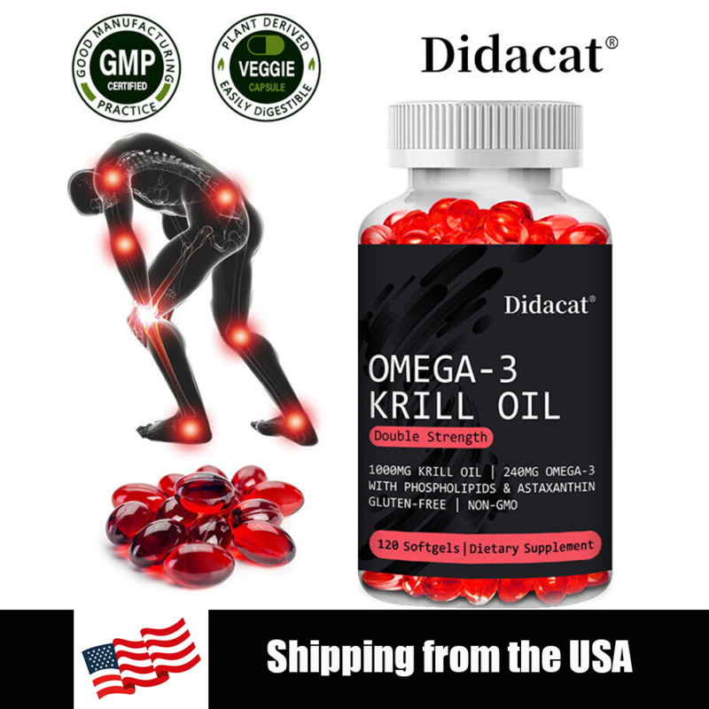 Antarctic krill Oil 1000mg softgel anti-aging immunity supports better memory