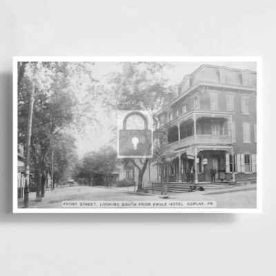 Front Street View From Eagle Hotel Coplay Pennsylvania PA Reprint