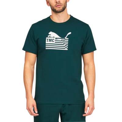 

Puma Tmc X Everyday Hussle Graphic Crew Neck Футболка с коротким рукавом мужская зеленая Cas, Зеленый, Puma Tmc X Everyday Hussle Graphic Crew Neck Short Sleeve T-Shirt