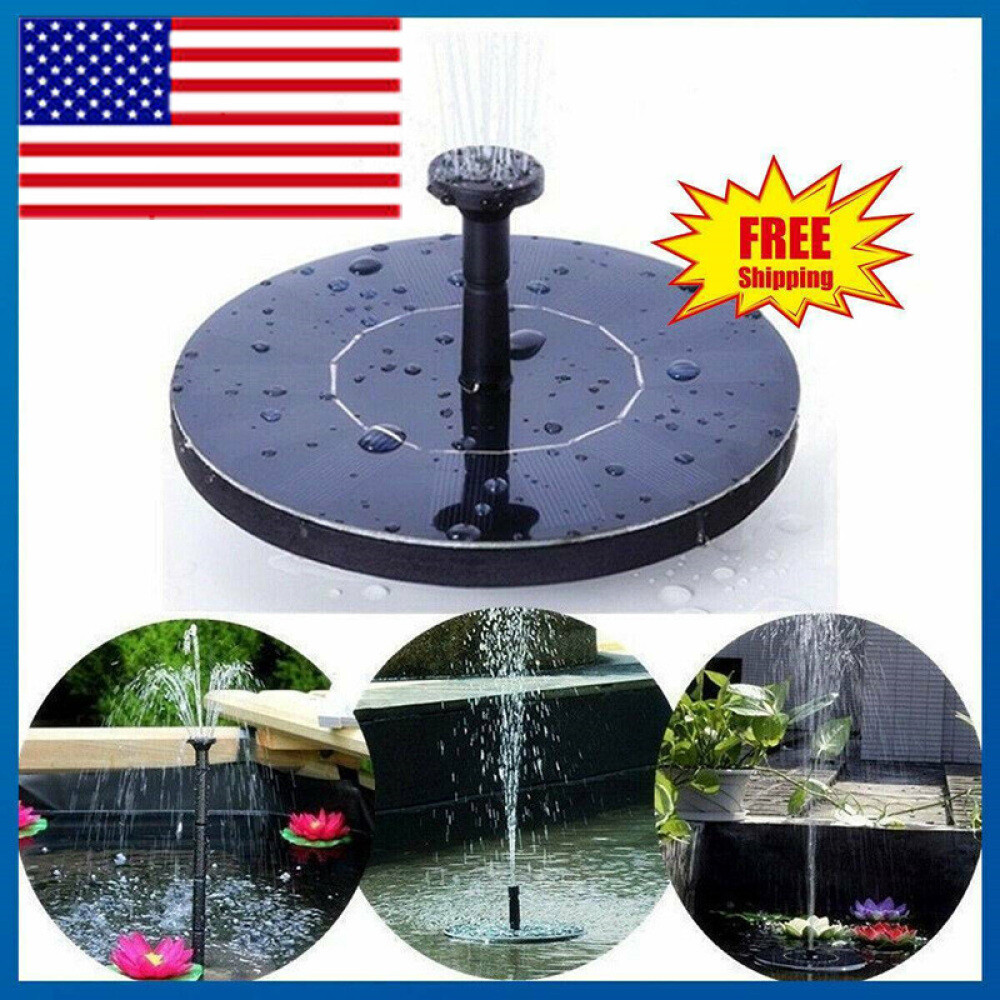 Outdoor Solar Powered Fountain Water Pump Kit Floating Panel Pond Pool Garden UK