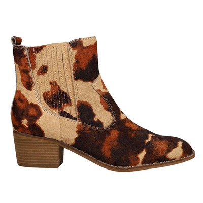 Женские коричневые повседневные ботинки Corkys Charming Cow Chelsea Round Toe Boots 80-9966-