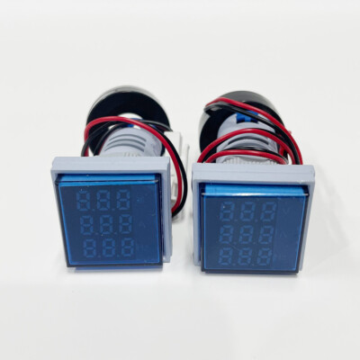 2X AC 60-500V 0-100A Digital LED Voltmeter Ammeter Volt AMP Frequency Meter 22mm