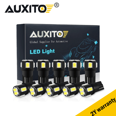 10X AUXITO T10 LED License Plate Light Car Interior Bulbs White 168 2825 194 W5W