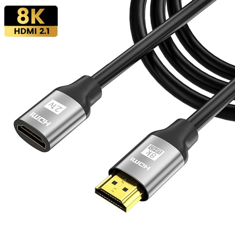 4K@120Hz High Speed Video Cord Male to Female HDMI 2.1 HDMI Extension Cable