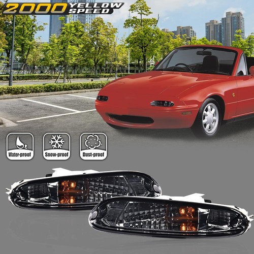 Fit For 1990-1997 MX-5 Miata Smoke Front Bumper Signal Lights - Foto 2
