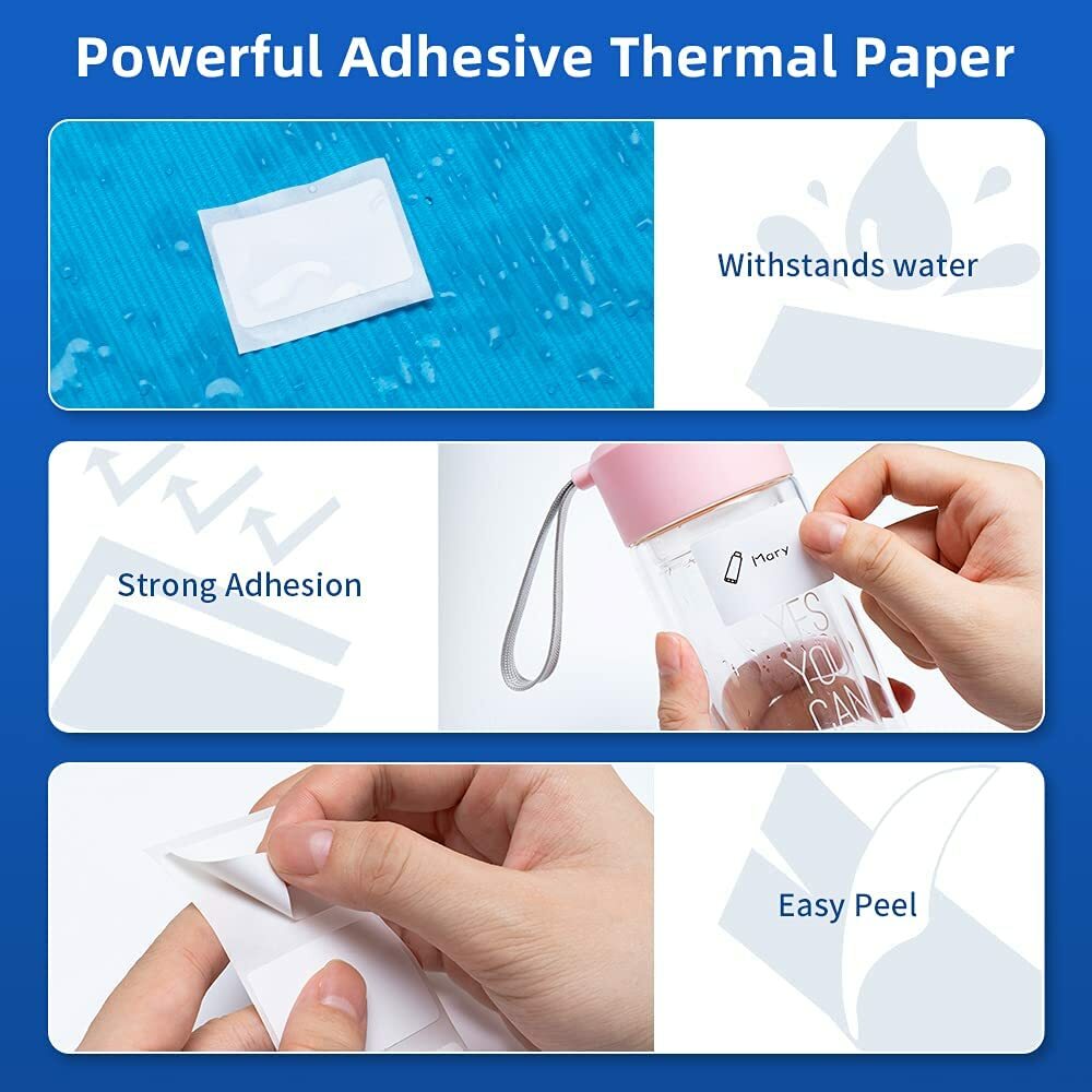 Square 30×20mm White Self-Adhesive Thermal Label for Phomemo M110/M200 Printer