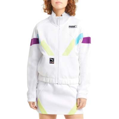 

Puma 599690-02 Womens Intl Game Double Knit Coats Куртки Верхняя одежда Повседневная, Белый, Puma Intl Game Double Knit