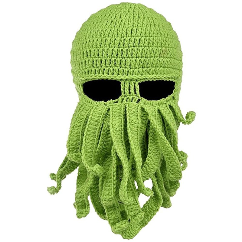 Winter Warm Octopus Tentacle Full Face Mask Knitted Hat Ski Cap Balaclava Unisex