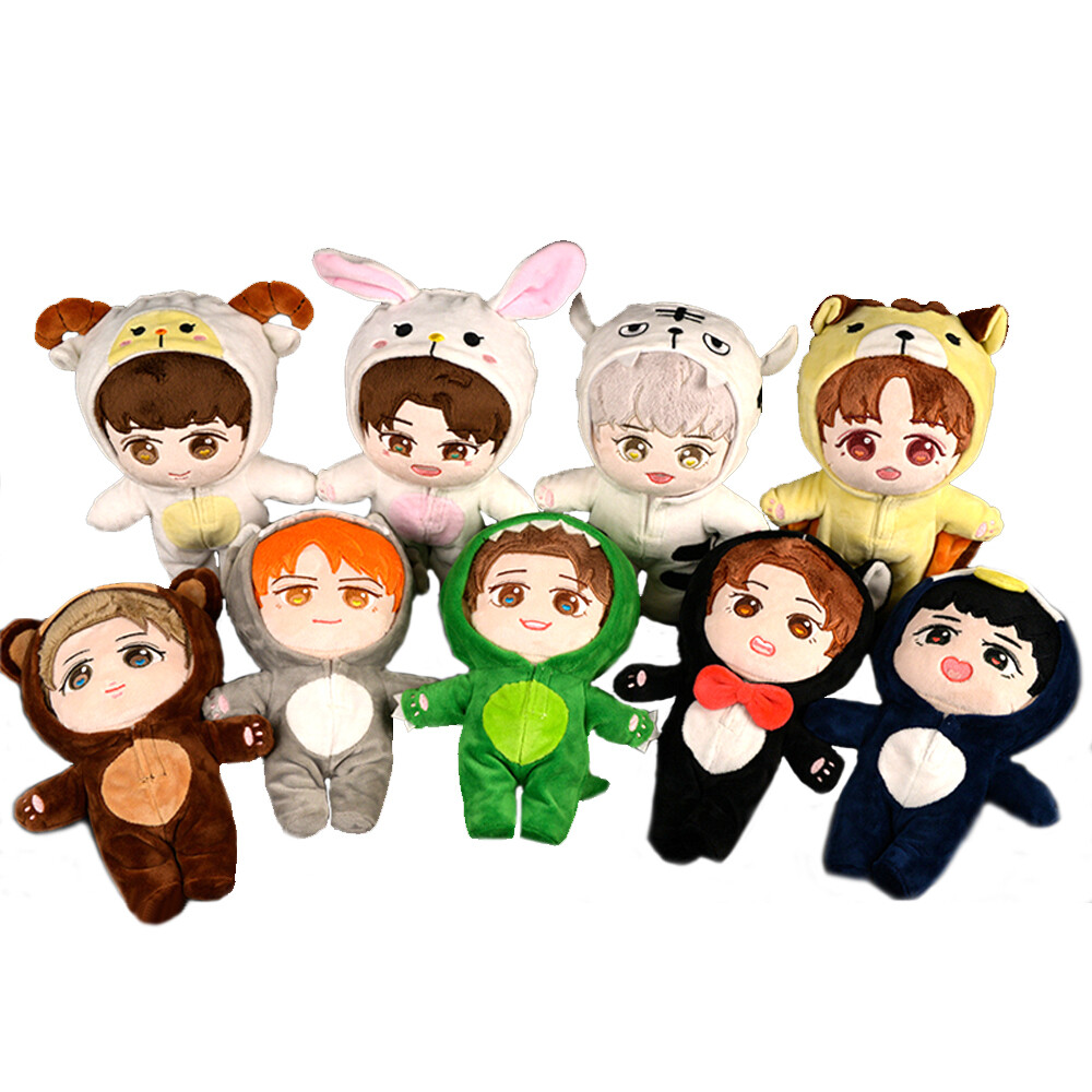 EXO Plush Doll Baekhyun Chanyeol Sehun KAI Xiumin Lay Suho D.O.Chen with Clothes