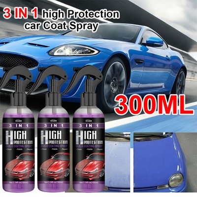 3Pcs High Protection Quick Car Coat Ceramic 3 in 1 Coating Spray Hydrophobic