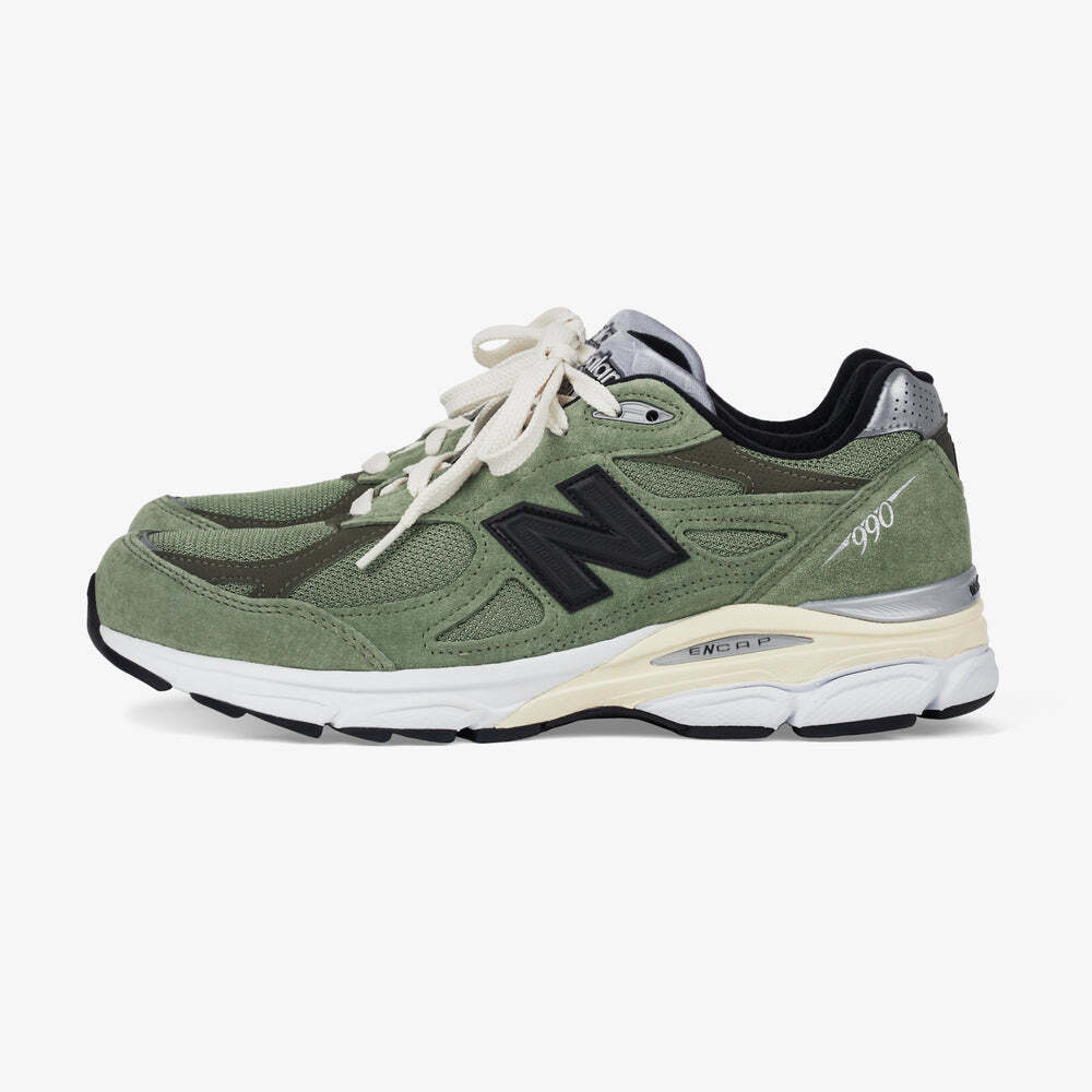 

Мужские кроссовки New Balance x JJJJound 990v3 Olive M990JD3, Olive green/grey/white, New Balance 990v3