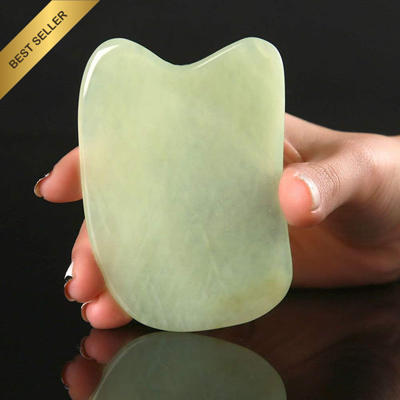 Gua Sha Scraping Massage Tool, Natural Facial Jade Guasha Stone, Thick Gua Sha M