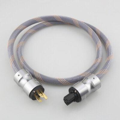 OFC Pure Copper HiFi Audio Power Cable US EU Schuko AC Main Supply Cord 12AWG