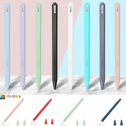 Silicone Sleeve for Apple Pencil 2nd Gen Light Pen Skin Case with 2 Nib Covers Silicone Sleeve for Apple Pencil 2nd Gen Light Pen Skin Case with 2 Nib Covers