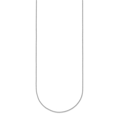 Pre-owned Diamond2deal Platinum Solid 1.3mm Cable 24 Inch Chain Necklace 3.59gram In White
