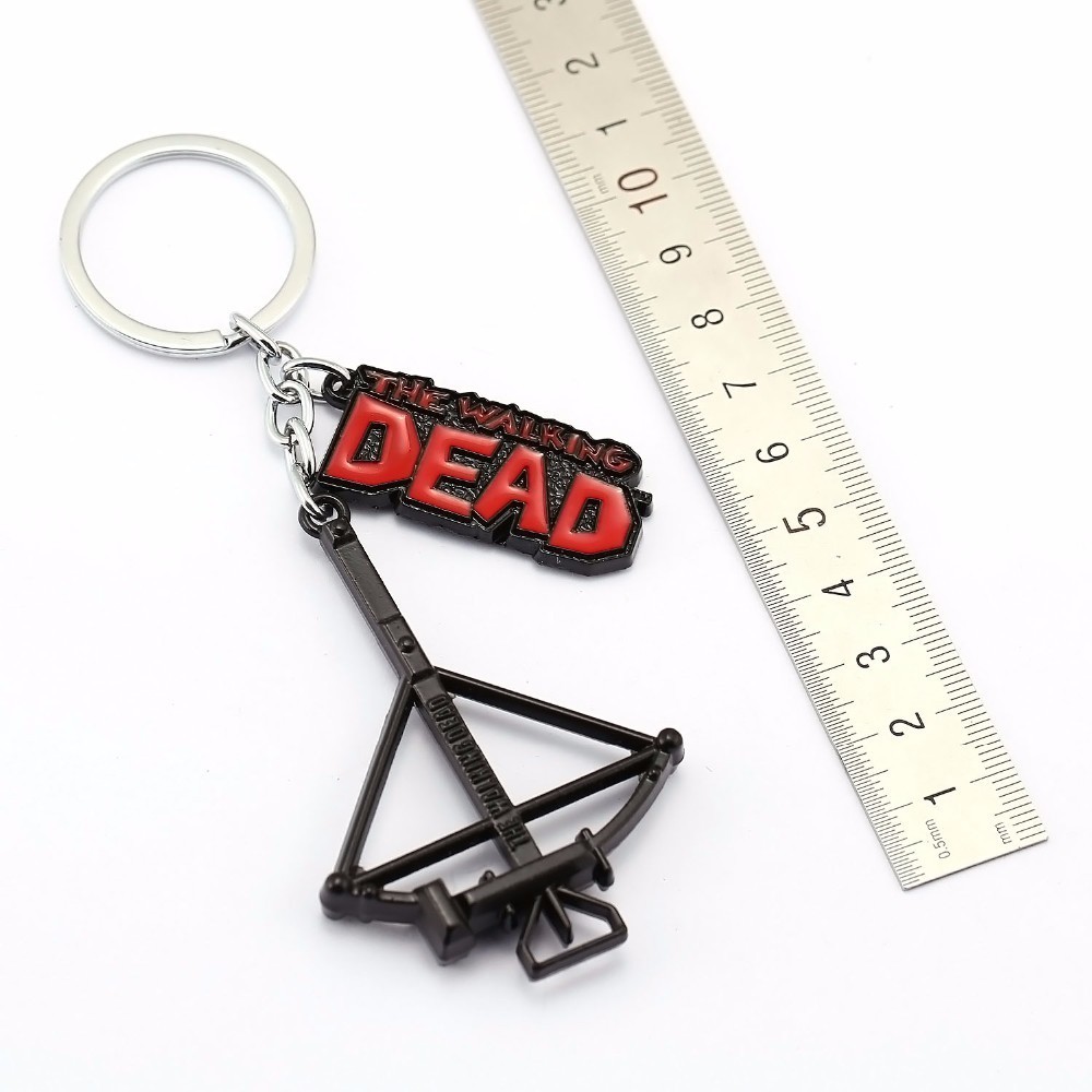 TV Series The Walking Dead  Crossbow Pendant Antique Silver Key Chain