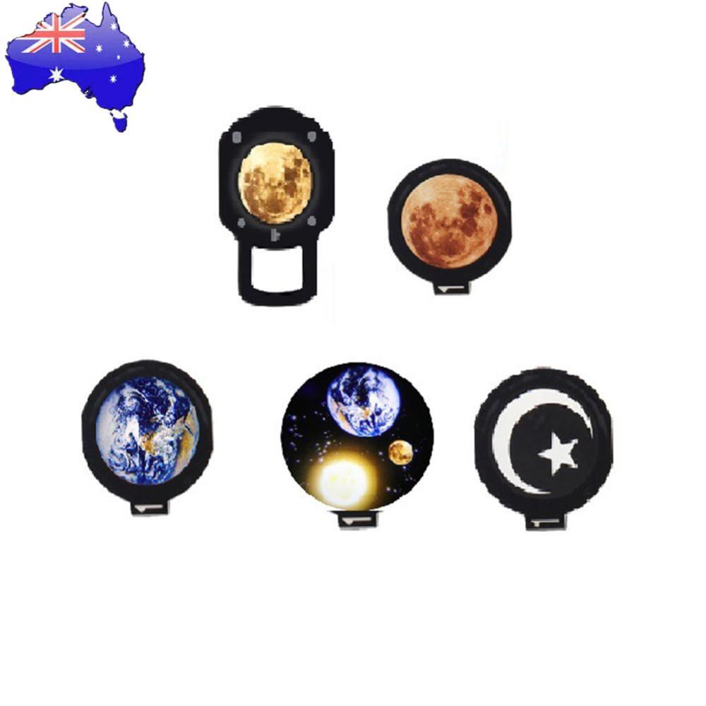 5pcs Earth Moon Star Projector Night Light Films Romantic Kids Bedroom Decor