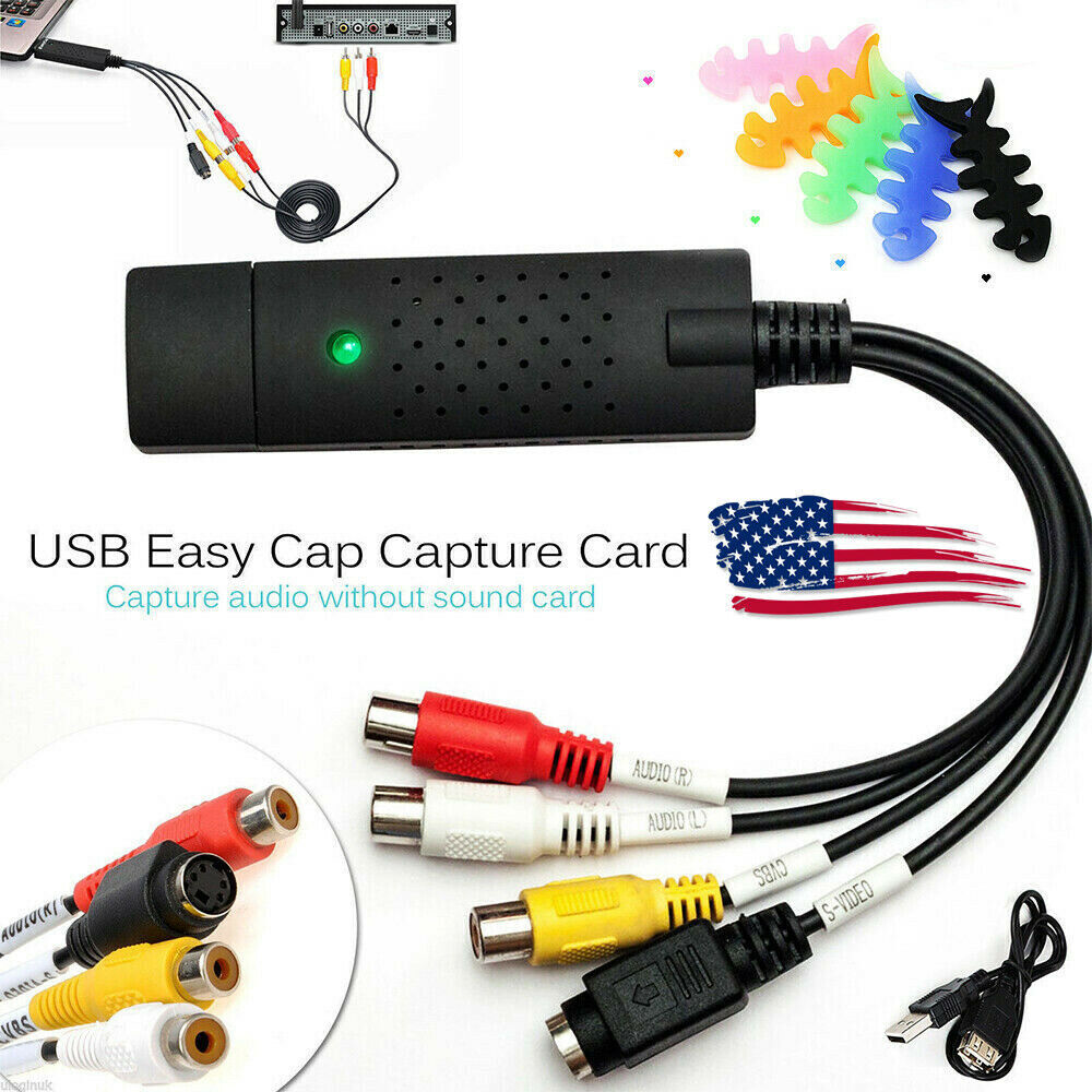 USB 2.0 Audio TV Video VHS to DVD VCR PC HDD Converter Adapter Capture Card