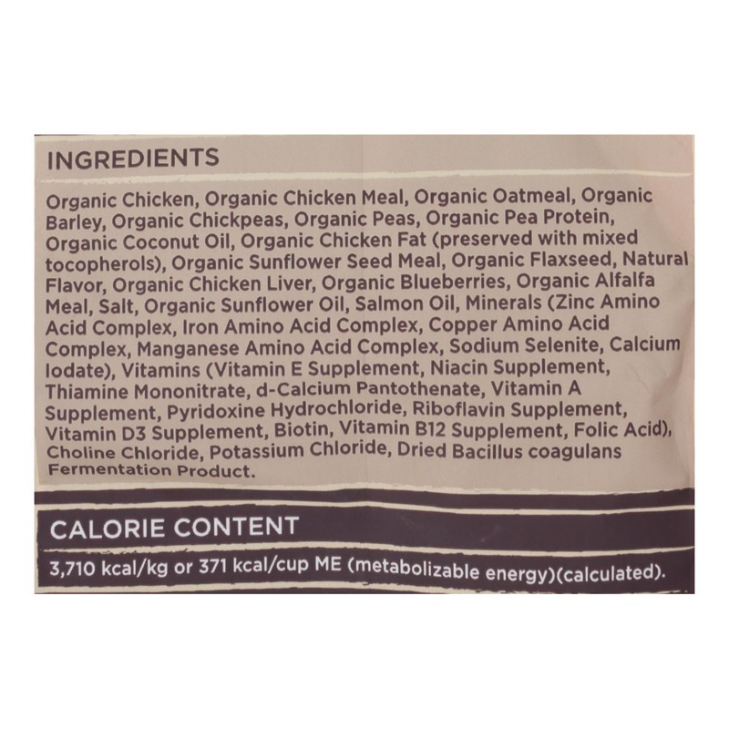 Castor and Pollux - Organix Dry Dog Food - Chicken and Oatmeal Recipe - Case of